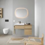 2023 IConBathroomwithlay OnwashbasinwhitemattWCwall HungwhitemattOptionMirrorOvalcross Lightson Geberit Dam Media Large