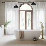 7314579 Freestanding Bath Mixer Miljoe Brushed Brass